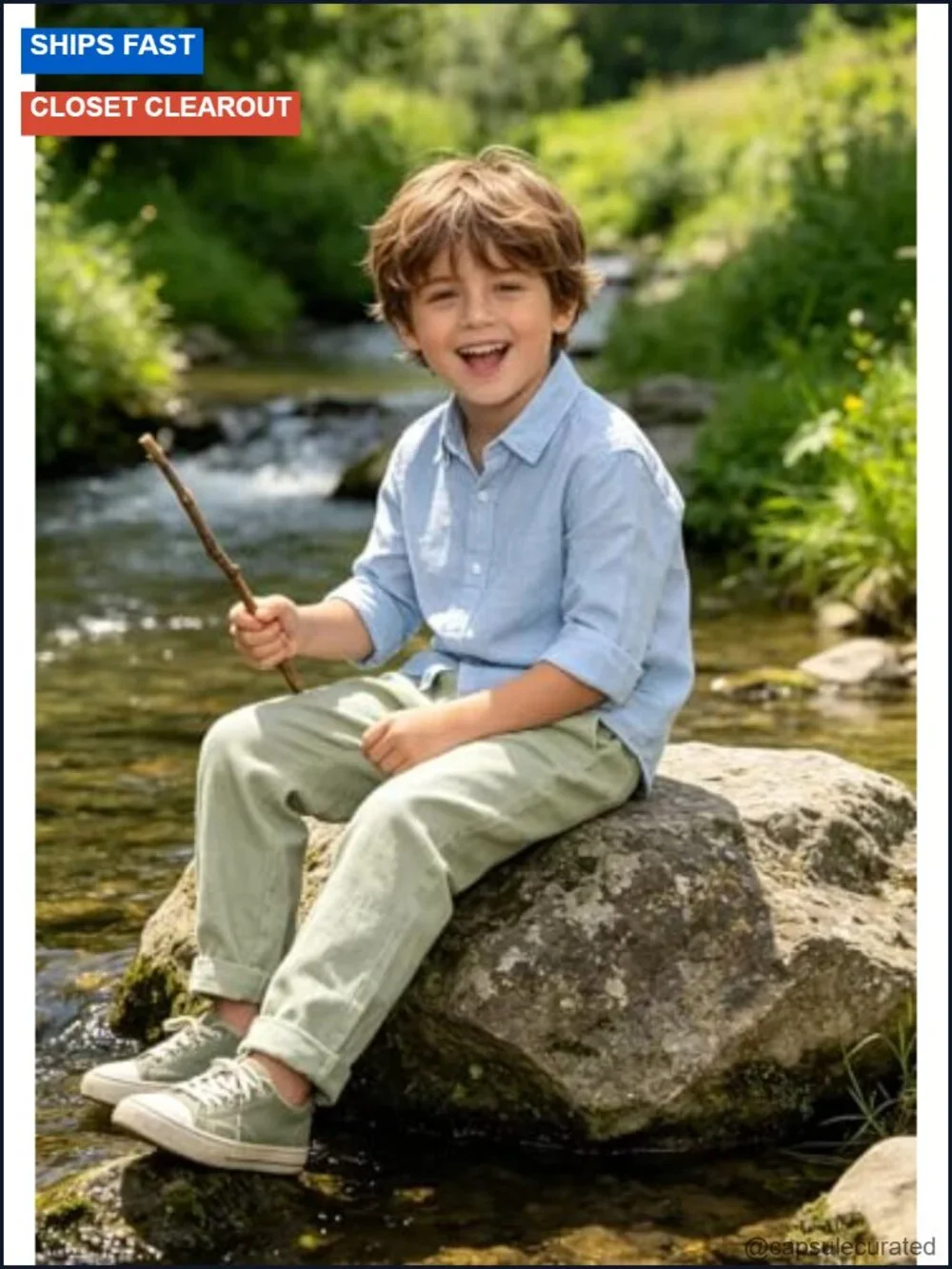 Linen Blend Dress Pants for Boys School Uniform Trousers Adjustable Waist